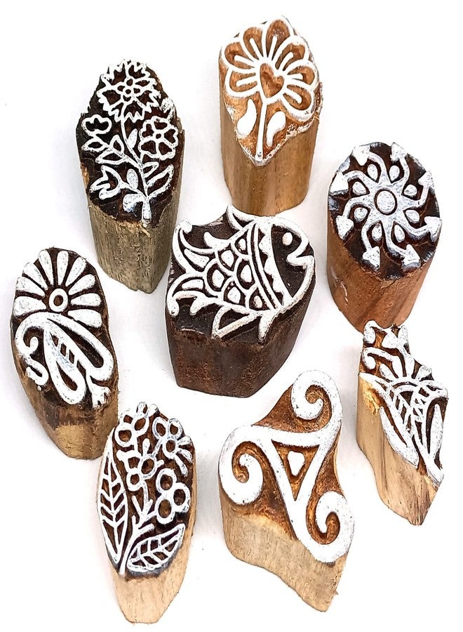 MasterLock 8-D Wooden Printing Stamps Hand Carved (Size 1 To 1.5 Inch) Printing Blocks - Image 1
